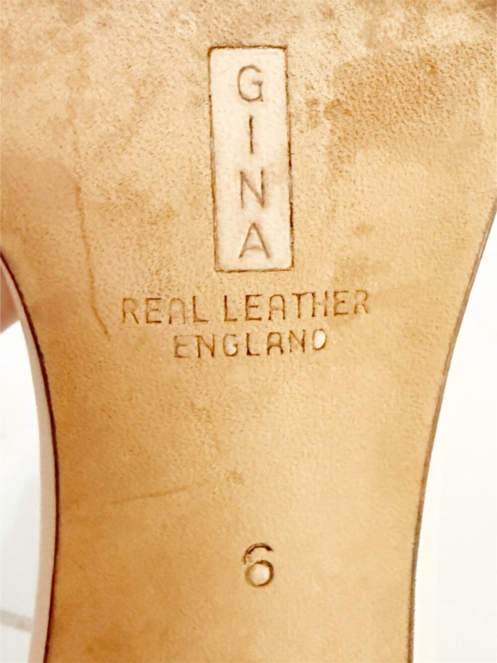 GINA Twist Leather in Bone Slide Heel Sandal 6 - Picture 9 of 10